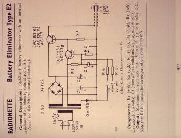 Radionette E2 schematic circuit diagram